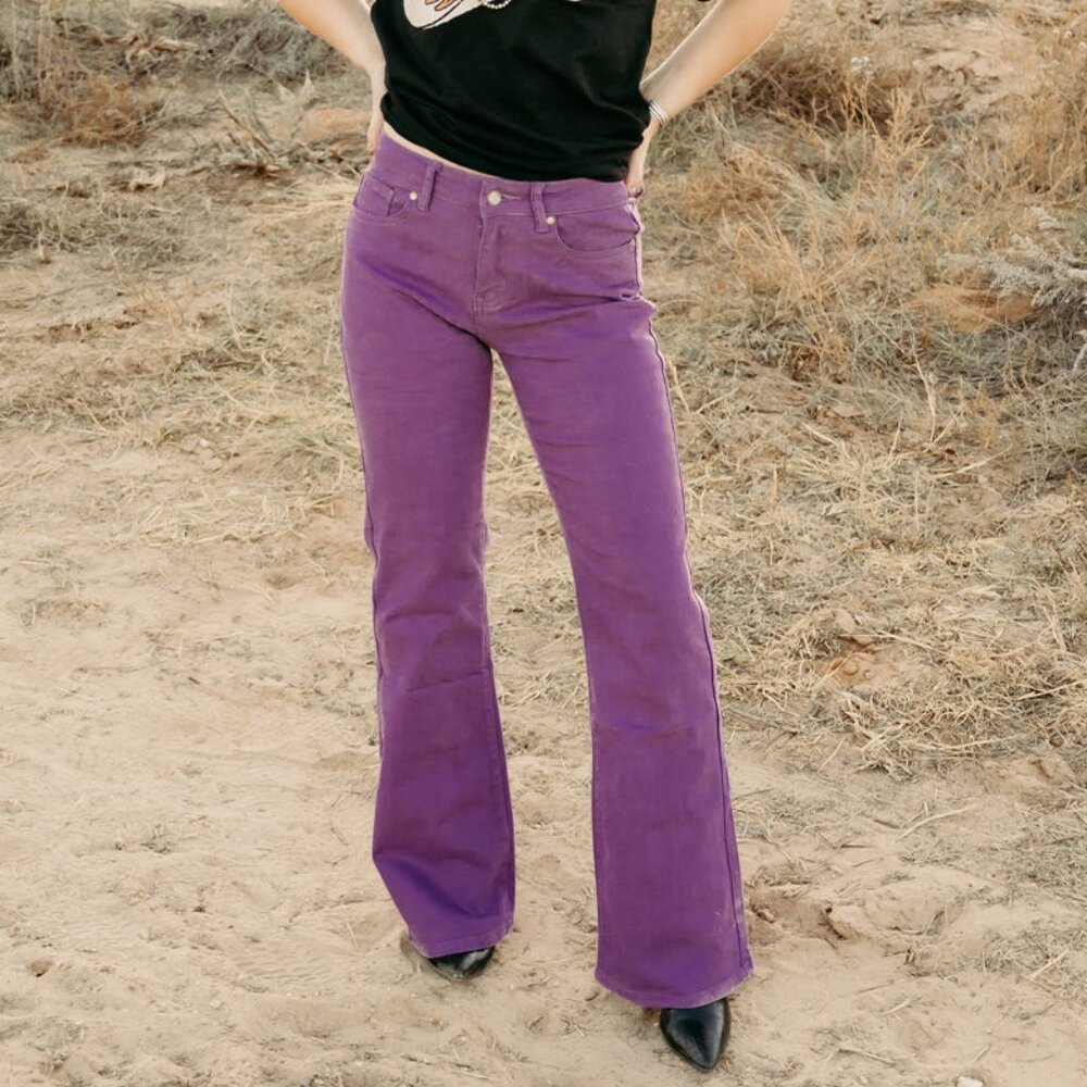 WALKING WEST DENIM PURPLE JEANS LONG